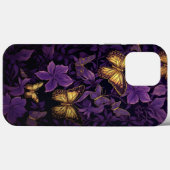 Goldbarren auf violetten Blumen Case-Mate iPhone Hülle (Rückseite (Horizontal))
