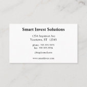 Goldbarren auf Weiß Visitenkarte (Rückseite)