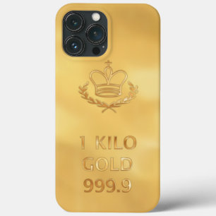 Goldbarren-Bar-Druck iPhone 13 Pro Max Hülle