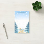 Goldbarren, Blaue Pinienbäume Post-it Klebezettel (Büro)