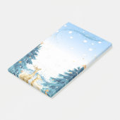 Goldbarren, Blaue Pinienbäume Post-it Klebezettel (angewinkelt)