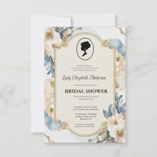 Goldbarren Bridgerton Brautparty Invit Einladung (Vorderseite)