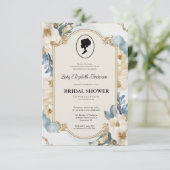 Goldbarren Bridgerton Brautparty Invit Einladung (Stehend Vorderseite)