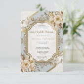 Goldbarren Bridgerton Brautparty Invit Einladung (Stehend Vorderseite)