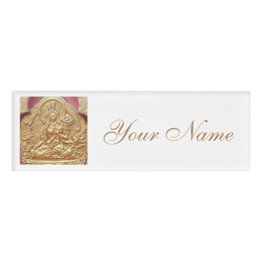 Goldbarren-Buddha Namenschild (Vorderseite)