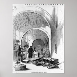 Goldbarren-Büro - Empfangsbüro Poster