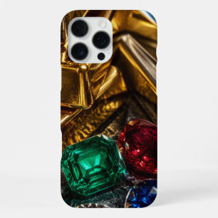 Goldbarren Edelsteine iPhone 16 Pro Max Hülle
