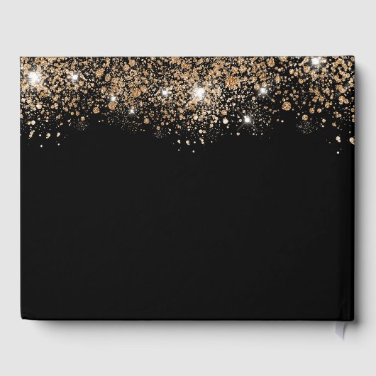 Goldbarren-Glitzer-Ballons Quinceanera Gästebuch (Rückseite)