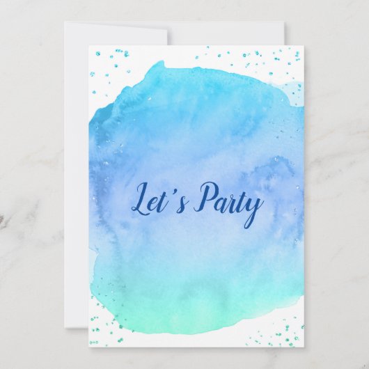 Goldbarren-Glitzer Einladung (Rückseite)