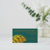 Goldbarren Investor-Investmentbanker-Visitenkarte- Visitenkarte (Stehend Vorderseite)