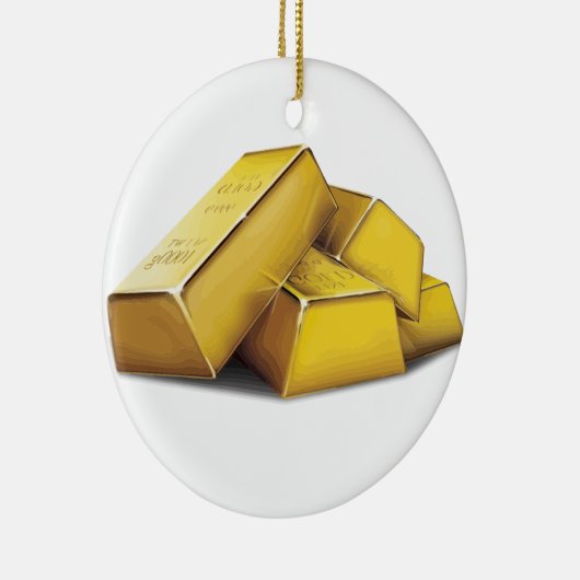 Goldbarren Keramik Ornament (Rechts)