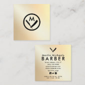 Goldbarren-Logo für moderne Imitate Quadratische Visitenkarte (Vorne/Hinten)