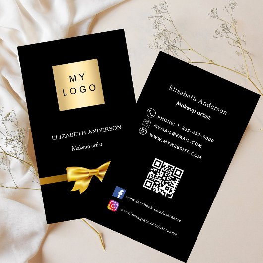 Goldbarren-Logo QL-Code Sozialmedienprämie Visitenkarte