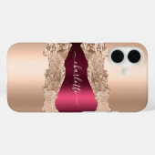 Goldbarren-Marmornamenskript Case-Mate iPhone Hülle (Rückseite (Horizontal))