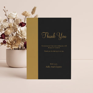 Goldbarren Minimalistische Moderne Hochzeit Dankeskarte