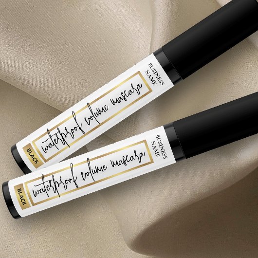 Goldbarren oder Lash Serum Kosmetische Tube Mascar Etiketten