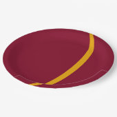 Goldbarren-Papierplatte für kundenspezifisches Par Pappteller (Schrägansicht)