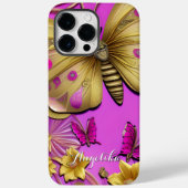 Goldbarren - Personalisierter Name in heißen rosa Case-Mate iPhone Hülle (Rückseite)