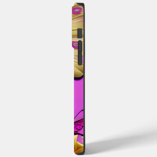 Goldbarren - Personalisierter Name in heißen rosa Case-Mate iPhone Hülle (Rückseite / Links)