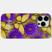 Goldbarren Purple Blumen Personalisierter Name Case-Mate iPhone Hülle (Rückseite (Horizontal))