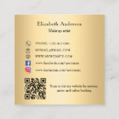Goldbarren QR-Code Quadratische Visitenkarte (Rückseite)