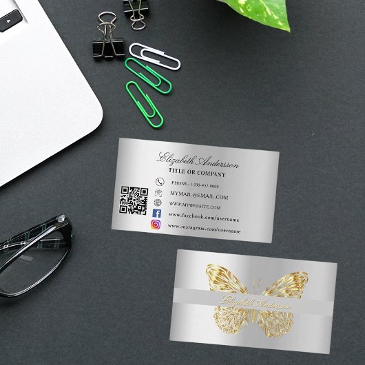 Goldbarren-QR-Code Visitenkarte