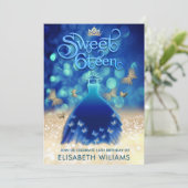 Goldbarren-Schmetterlingsbekleidung Einladung (Stehend Vorderseite)