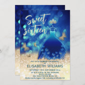 Goldbarren-Schmetterlingsbekleidung Einladung (Vorne/Hinten)