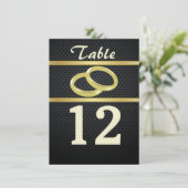 Goldbarren-Tischnummern Einladung (Stehend Vorderseite)