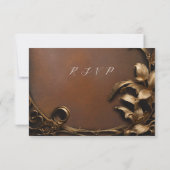 Goldbarren und braune uAwg RSVP Karte (Rückseite)