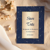 Goldbarsch-Glitzer-Konfetti Save the Date Einladung