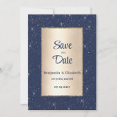 Goldbarsch-Glitzer-Konfetti Save the Date Einladung (Vorderseite)