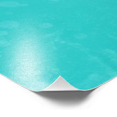 Goldbarsch-orangefarbene Silhouetten im türkisfarb Fotodruck (Ecke)