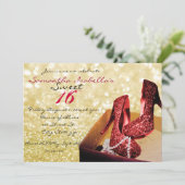 Goldbarsch-Süße 16 Einladung (Stehend Vorderseite)