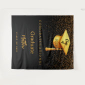 Goldbarsch-Tassel-Graduierungsparty 2025 Wandteppich (Vorderseite (Horizontal))