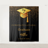 Goldbarsch-Tassel-Graduierungsparty 2025 Wandteppich (Vorderseite)