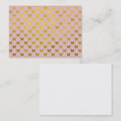 Goldbarsche Schmetterlinge Metallische Imitat Foil Visitenkarte (Vorne/Hinten)