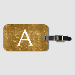 Goldbarsche Twinkle Shimmer Monogramm-Name Gepäckanhänger