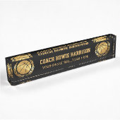 GoldBasketball-Trainer Namensplakette