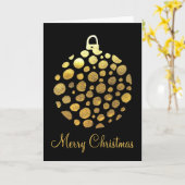 Goldbauble Weihnachtsglasur Karte (Gelbe Blume)