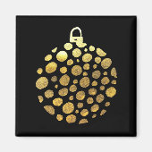 Goldbauble Weihnachtsglasur Magnet (Vorne)