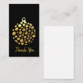 Goldbauble Weihnachtsglasur Mitteilungskarte (Vorne/Hinten)