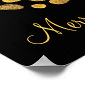 Goldbauble Weihnachtsglasur Poster (Ecke)