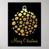 Goldbauble Weihnachtsglasur Poster (Vorne)