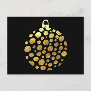 Goldbauble Weihnachtsglasur Postkarte