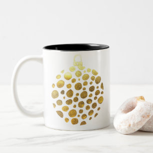 Goldbauble Weihnachtsglasur Zweifarbige Tasse