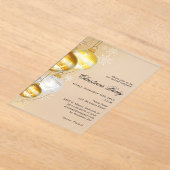Goldbaubles-Unternehmen mattiertes WeihnachtsParty Acryleinladungen (Ablage )