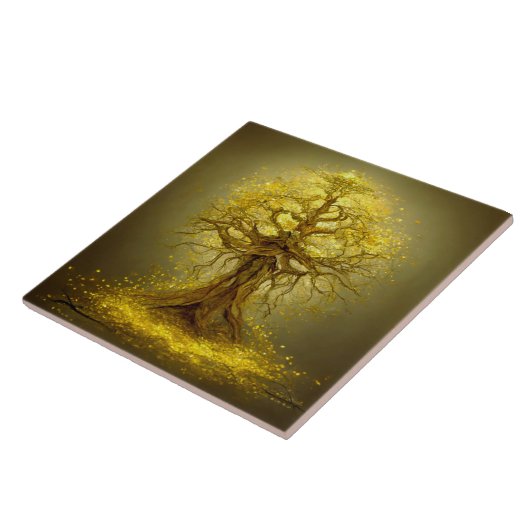 Goldbaum Altes Leben Rustikale Keramik Tile Fliese (Seite)