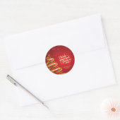 Goldbaum, den ich dir zum besten Weihnachtsfest üb Runder Aufkleber (Umschlag)