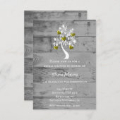 Goldbaum des Herzens Brautparty laden ein Einladung (Vorne/Hinten)